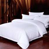 Excecutive white stripped cotton bedsheets
