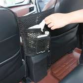 stretch 3 slot net organizer for in between car front seats