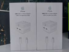 Apple 50W PD Adapter USB-C+C Dual Jack Fast Charge For Apple