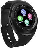Round Black Android Wrist Watch y1 smart watch