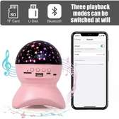 Mini Wireless Bluetooth Speaker Projector bedroom Light-pink