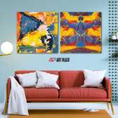 2 Piece abstract wall art