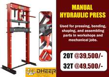 Manual Hydraulic Press 20T Red Steel Frame