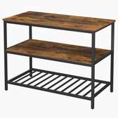 Lazava Rustic 3-tier Kitchen Table - Wood & Met...