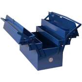 Toolbox, Raised Rase, Blue Metal, 5 Compartments