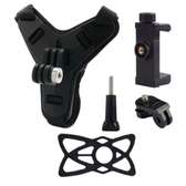 2-in-1 Helmet Chin Mount for Smartphone & Action Camera