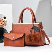 2 in 1 fluffy handbag set