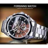 Forsining mechanical men's watch transparent luminous hands