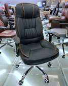 Reclining leather adjustable office chair