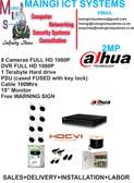 8 CCTV CAMERAS 20MTRS RANGE   FULL HD 1080P COMPLETE SETUP