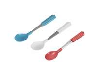 BABY SOFT-TIP STAINLESS STEEL FEEDING SPOONS-2PCS/PACK