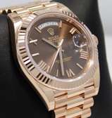 Rolex President 40mm Day-Date Rose Gold Chocolate Dial Watch