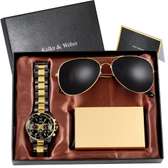 Men gold minimalist luxury gift set