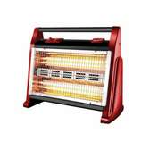 MIKA Quartz Heater, 800-1600W, Red & Black MH301
