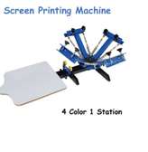 Screen Printing for Tshirt 4 Color 1 Station Silk Machine