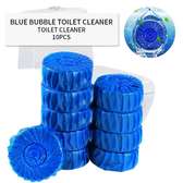 *Blue bubble toilet cleaner*