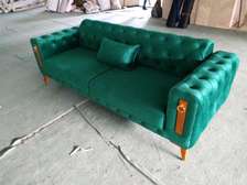 Latest green three seater chesterfield sofa set