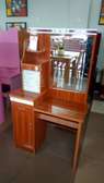 Wooden Vanity Dressing Desk Brown with Mirror & Storage
