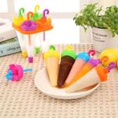 Multicoloured fruit design  ice cream moulds