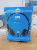 Logitech H340 Wired Headset, Stereo Headphones, USB - Black