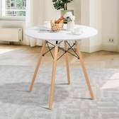Dining Table; Contemporary Sophisticated Round Dining Table