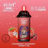 R & M Magic 8000 Puffs Vape Strawberry Raspberry Cherry Ice