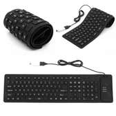 Generic USB Wired Flexible Foldable Computer Keyboard.