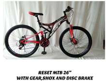 Reset MTB 26" with Gear, shox and Disc Breaker.