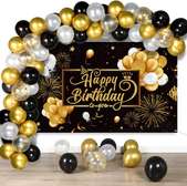 Black and Gold Birthday Party Decorations