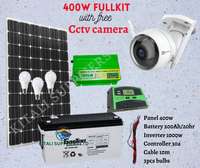 400w solar fullkit with free cctv camera.