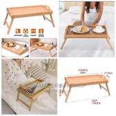Breakfast in bed foldable bamboo tray