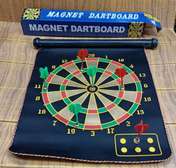 Magnetic foldable dartboard.