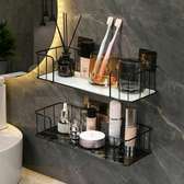 * Luxury bathroom shelf with Mable glass plate