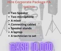 Hire PA system for corporate event