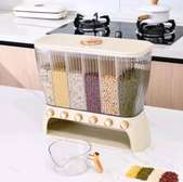 Acrylic Partitioned Rice/Cereal Dispenser