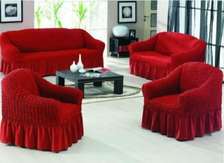 Red 7 Seater Turkish Sofa Cover