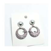 Womens Glitter Silver earrings