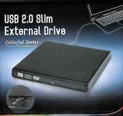 USB 2.0 External Drive Slim DVD-ROM PC Laptop