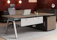 Office Desk; 160cm (Metal-Legged) Office Desk