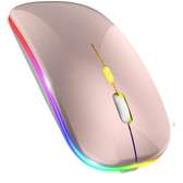 LED Wireless Mouse, Rechargeable Slim Silent
