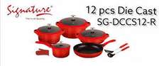 12 pcs Signature Die Cast Cookware sets SG-DCC12-R