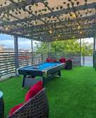 Artificial green grass carpet