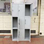 Office Cabinet: Durable Steel Filing Cabinet With 9 Lockers