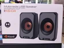 Kisonli KS-04 Wired Computer Speakers - 3W * 2 Channle Wired