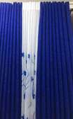 Beautiful blue linen curtain