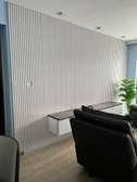 White fluted wall panels
