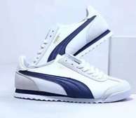 White-Navy Blue PUMA Roma Sneaker
