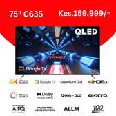 TCL 75" C635 QLED 4K Google TV- 75C635