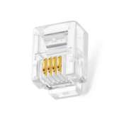6P2C (RJ11) for Single Telephone Line Cable Connector Plug