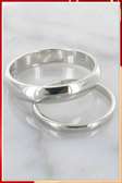 Silver wedding rings.